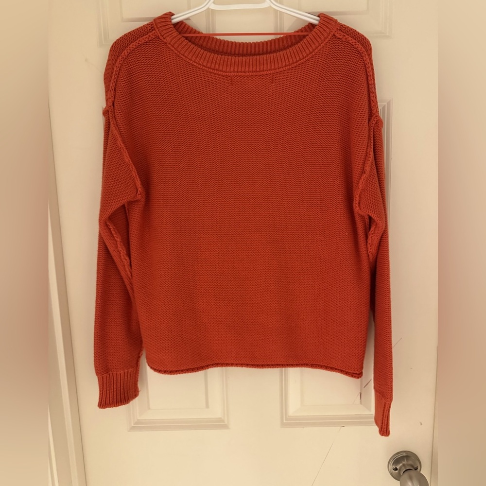 Chelsea & Theodore Rust Sweater, Small, Cinnamon Stick, 100% Cotton!